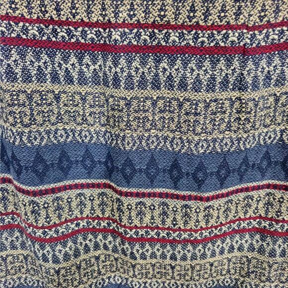 VNTG 90s Wrap Skirt Southwestern Knee-Length High Rise Strips Textured Sz 10 M - Picture 7 of 8